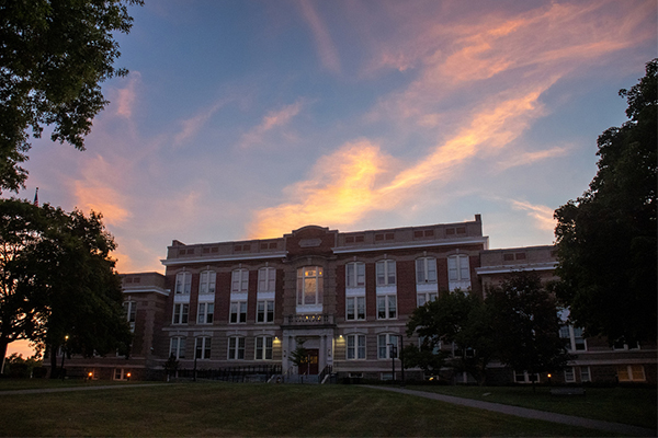 Old Main Building in summer 