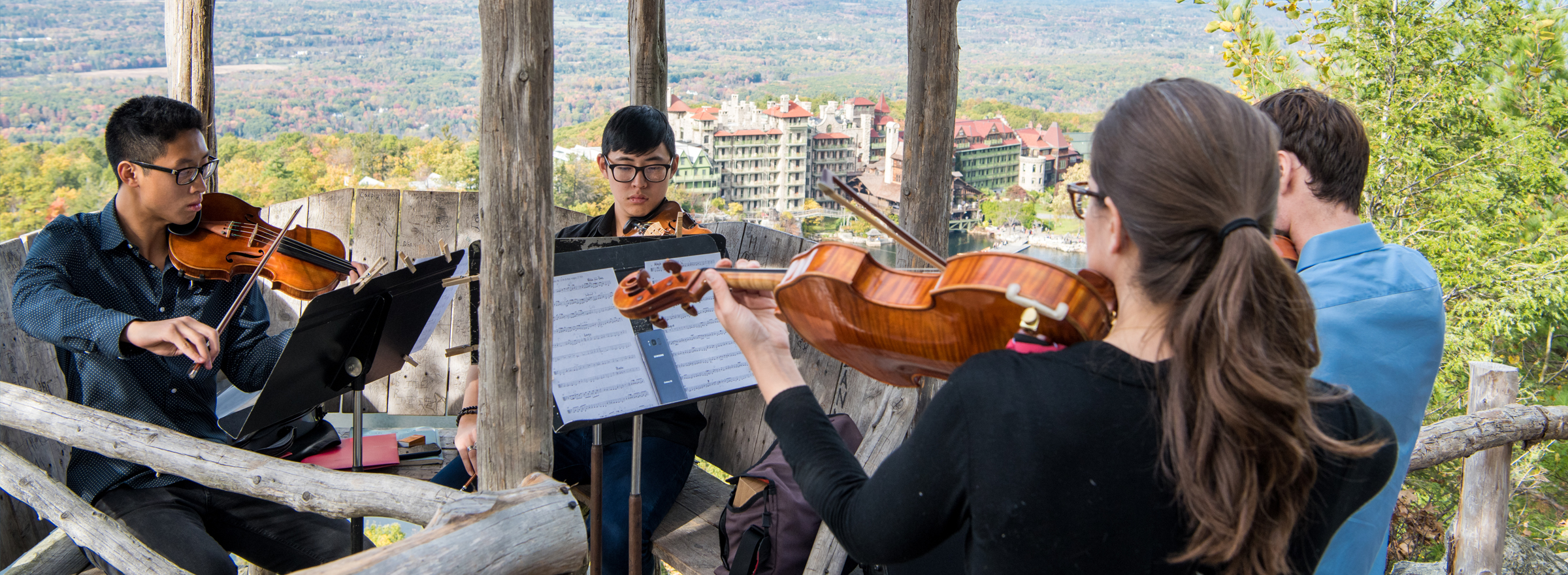 students performing at the Mohonk Mountain House