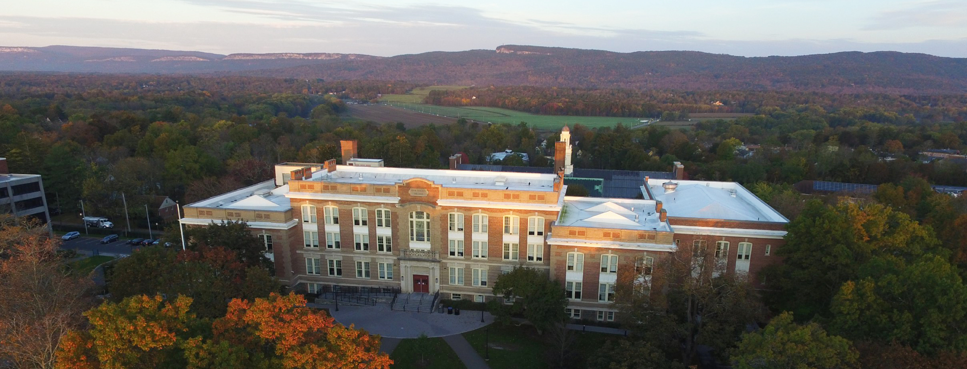 Old Main 2021 sunrise drone