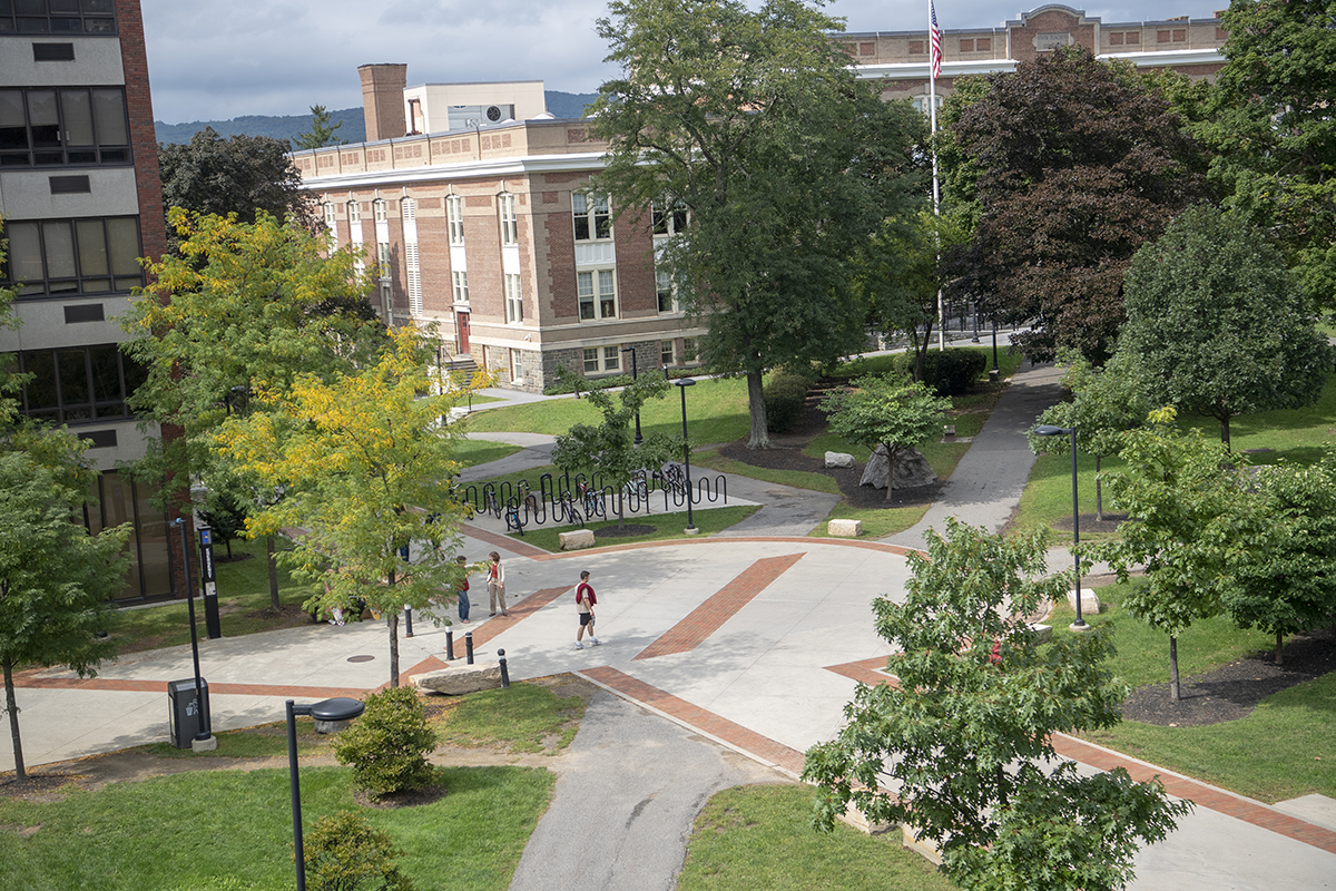 students on campus