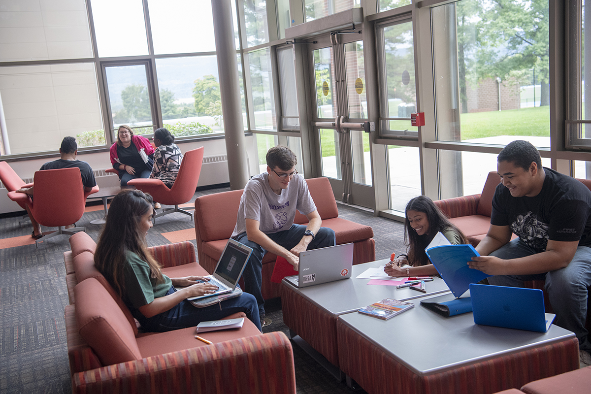 students studying together