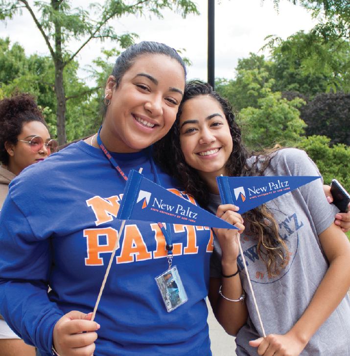 New Paltz students wearing swag