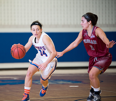 Lindsay playing basketball