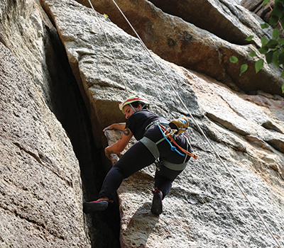 nicole rock climbing