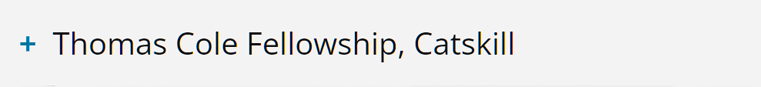 Link to Thomas Cole Fellowship Information