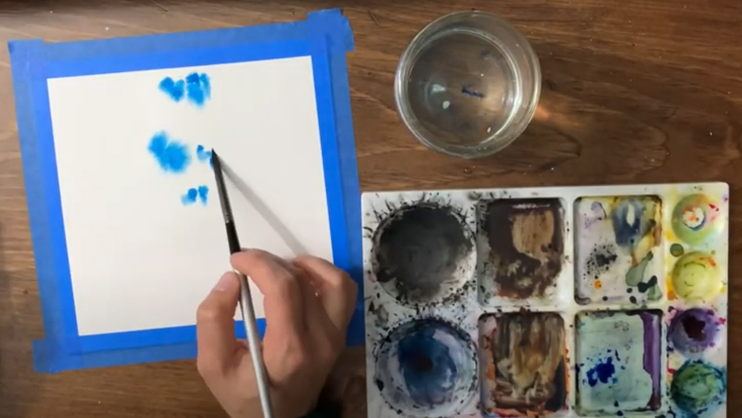Watercolor video for meditation