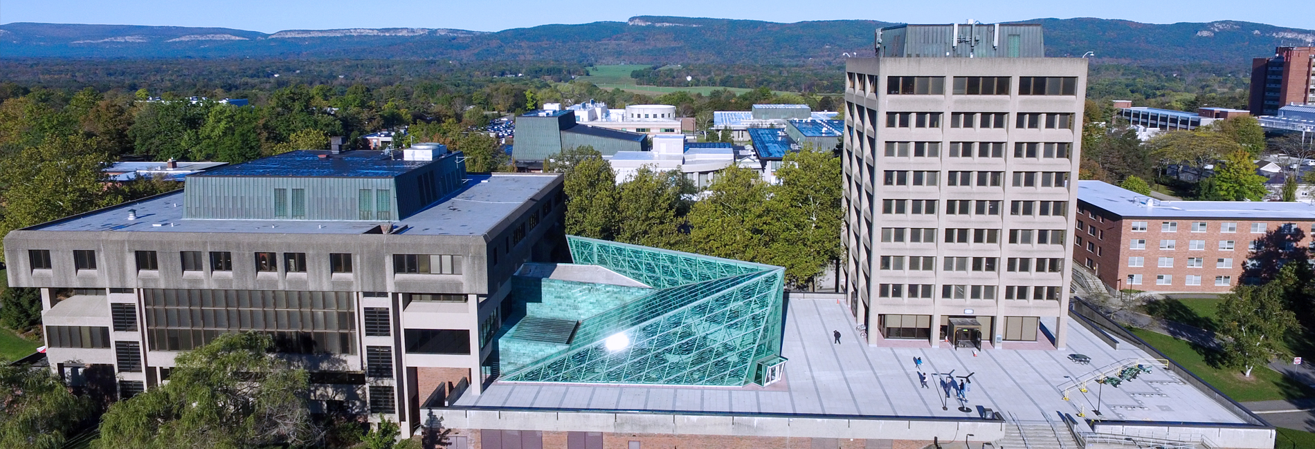 Aerial view of the Atrium and HAB