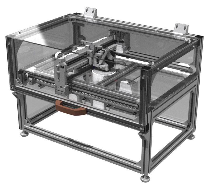 Figure 1: Rendering, Open Source 3D Powder Printer, OASIS