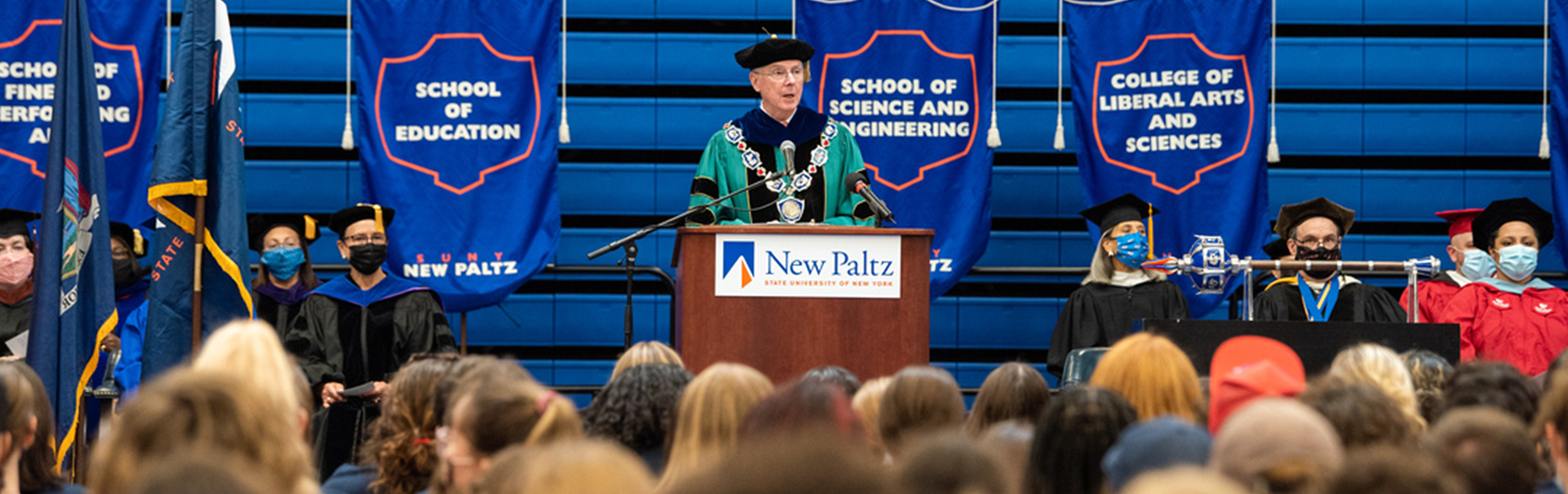 Donald giving speech at Convocation