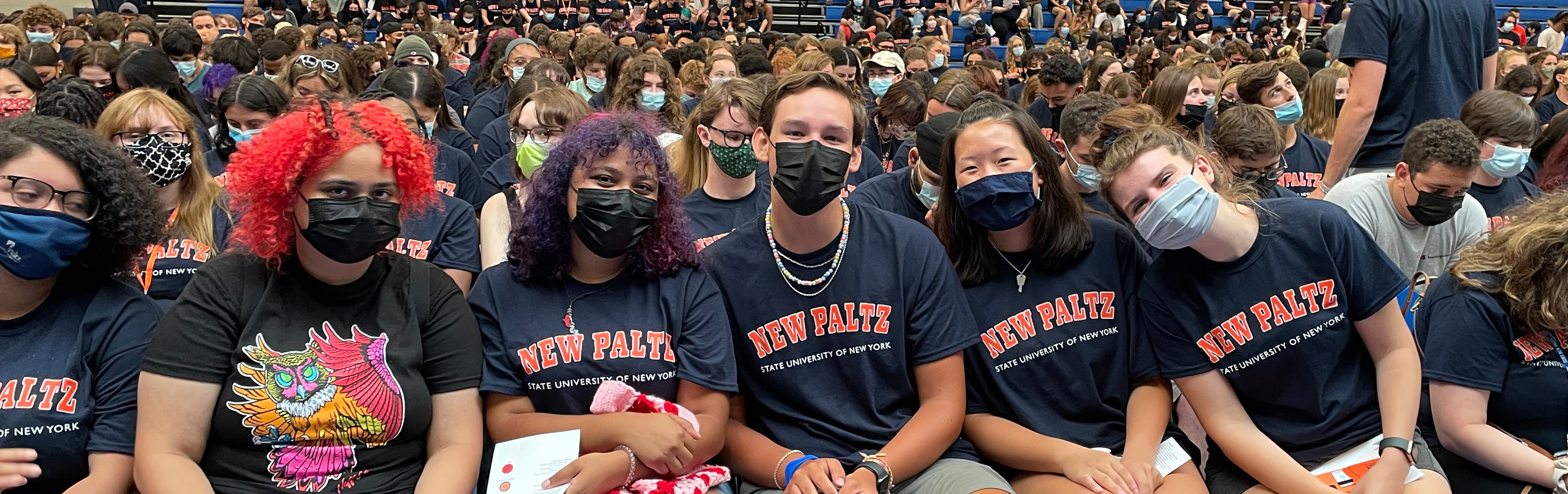 Group of students in Convocation crowd