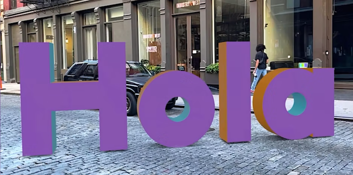 a cobblestone street with the word