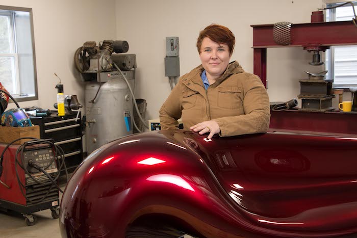 Vivian Beer in her workshop