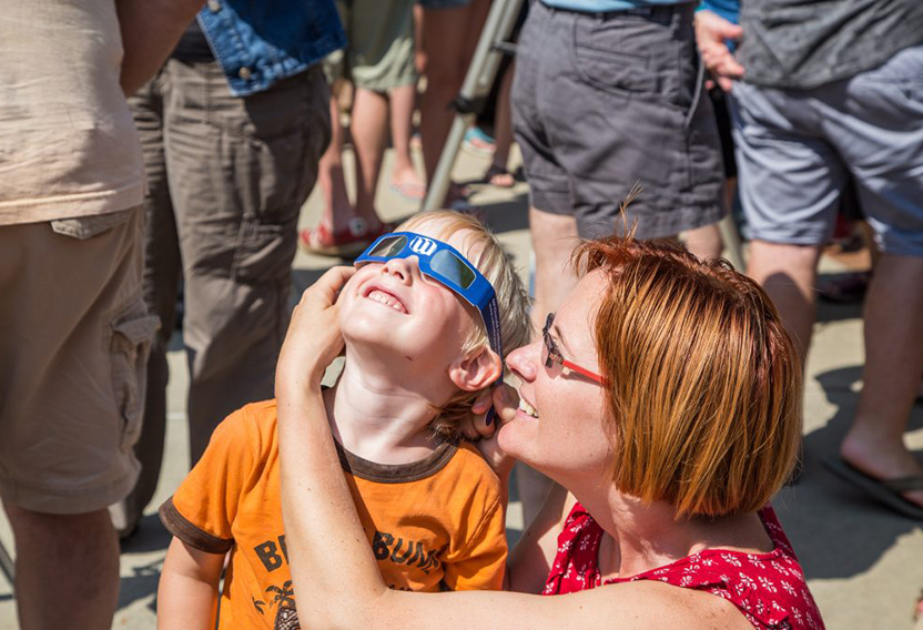 People at the eclipse