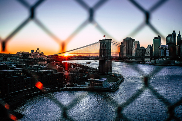 new york skyline at dawn