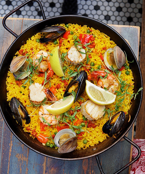 rice dish with mussels