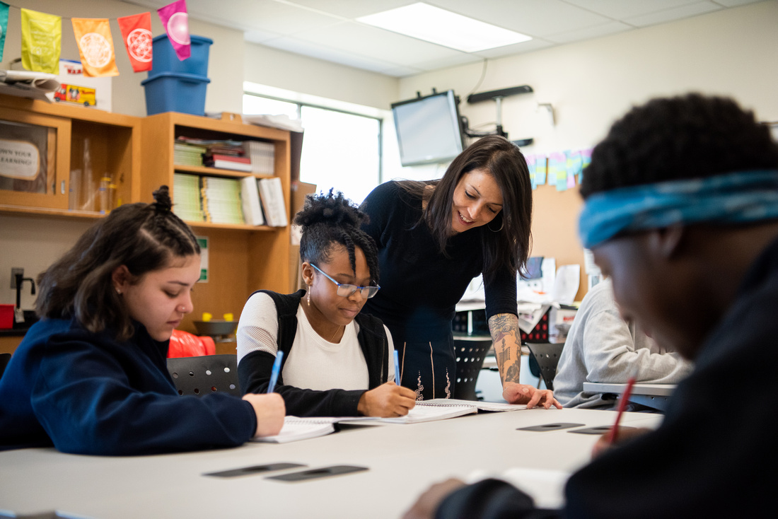 christine with students