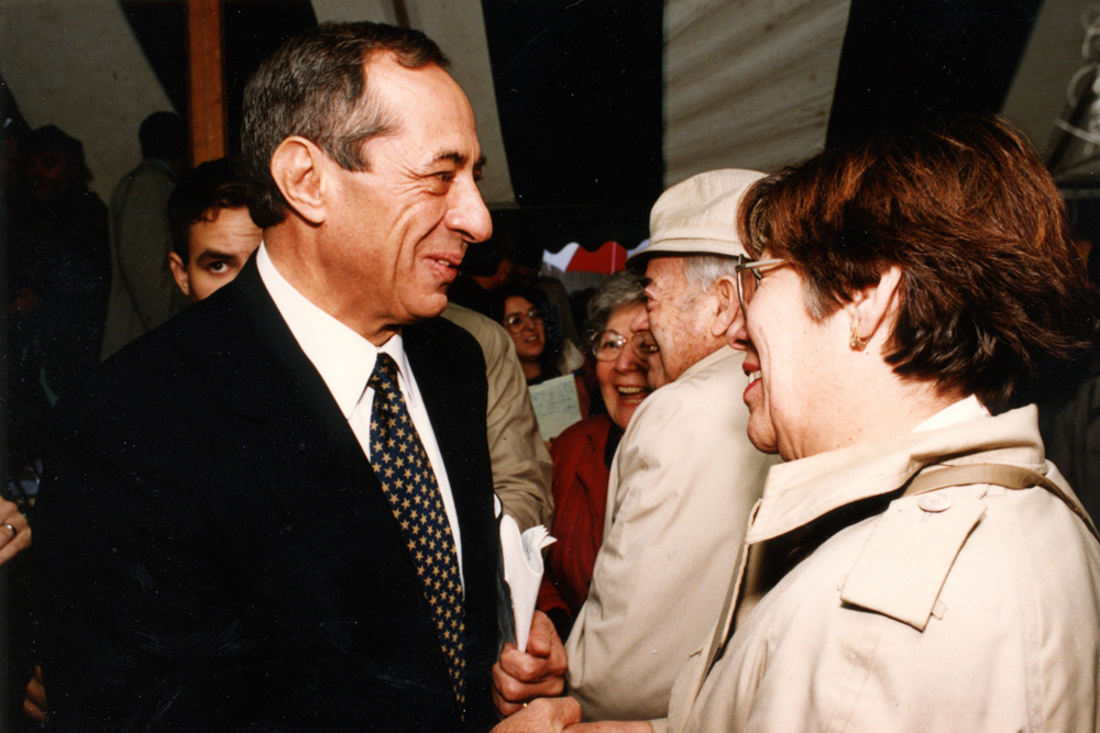 Mario Cuomo Campus Visit 1993 for Resnick Engineering Hall Groundbreaking