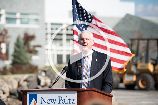 President Donald P. Christian speaking at Ground Breaking ceremony