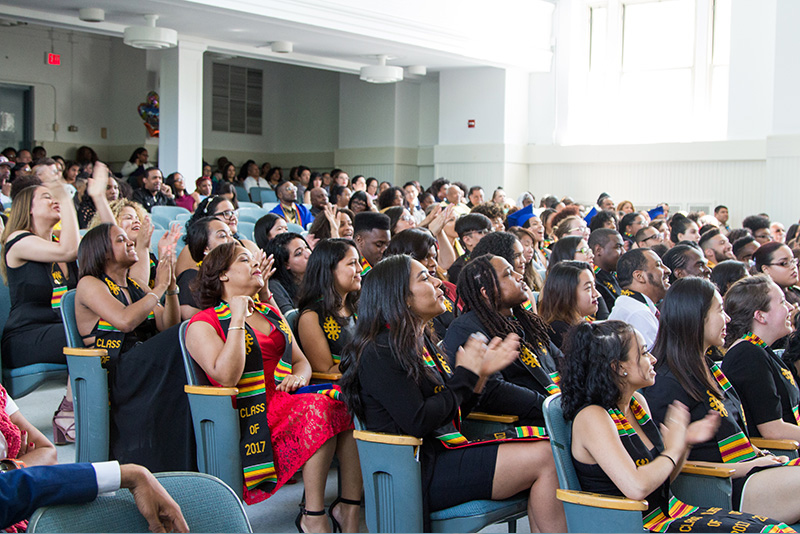 EOP students gathering in lecture hall