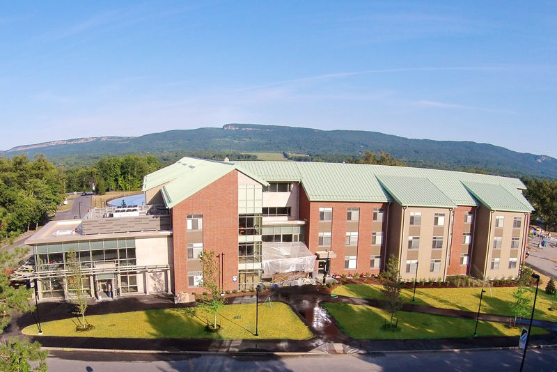 aerial view of ridgeview hall