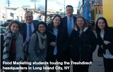 Students touring the Freshdirect headquarters